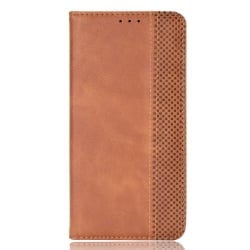 TCL 20Y / Alcatel 1S 2021 Θήκη Βιβλίο Καφέ Magnetic Buckle Retro Texture Phone Case Brown