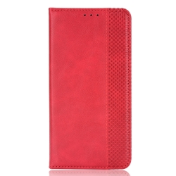 TCL 20Y / Alcatel 1S 2021 Θήκη Βιβλίο Κόκκινο Magnetic Buckle Retro Texture Phone Case Red