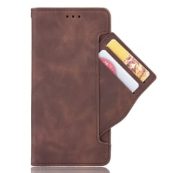 TCL 20Y / Alcatel 1S 2021 Θήκη Βιβλίο Καφέ Skin Feel Calf Pattern Phone Case Brown