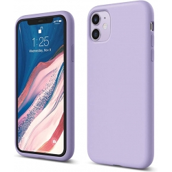 iPhone 11 Θήκη Σιλικόνης Μωβ Soft Touch Silicone Rubber Soft Case Purple