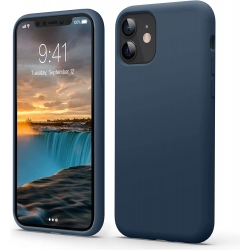 iPhone 11 Θήκη Σιλικόνης Μπλε Soft Touch Silicone Rubber Soft Case Navy