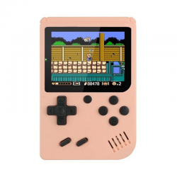 MK500 3.0 inch Mini Retro Classic Game Console 500 Games, Support AV Output(Pink)