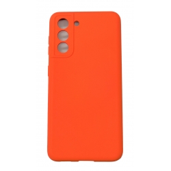 Samsung Galaxy S21 5G Θήκη Σιλικόνης Πορτοκαλί Soft Touch Silicone Rubber Soft Case Orange