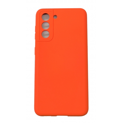 Samsung Galaxy S21 5G Θήκη Σιλικόνης Πορτοκαλί Soft Touch Silicone Rubber Soft Case Orange