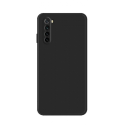 Θήκη Xiaomi Redmi Note 8 / Note 8 2021 Σιλικόνης Μαύρη Solid Color Imitation Liquid Silicone Straight Edge Dropproof Black