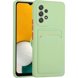 Samsung Galaxy A53 5G Θήκη Σιλικόνης Πράσινη Skin Feel Card Contrast Color Button TPU Phone Case Matcha Green