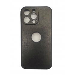 iPhone 13 Pro Θήκη Μαύρη PU Leather Black Profile Semihard Cover Case Black