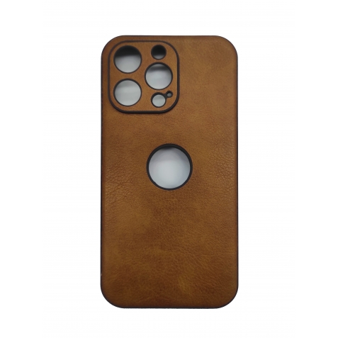 iPhone 13 Pro Θήκη Καφέ PU Leather Black Profile Semihard Cover Case Brown