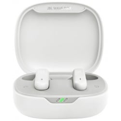 JBL Wave Flex Earbud Bluetooth Handsfree Ακουστικά με Θήκη Φόρτισης Λευκά JBLWFLEXWHT