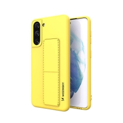 Θήκη Samsung Galaxy S21 5G Σιλικόνης Κίτρινη Wozinsky Kickstand Case Flexible Silicone Cover With A Stand Yellow