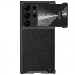 Samsung Galaxy S23 Ultra 5G Θήκη Μαύρη Nillkin CamShield Leather S Case with Camera Cover Black