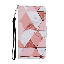 Xiaomi Redmi Note 12 5G / Xiaomi Poco X5 5G Θήκη Βιβλίο Colored Drawing Pattern Flip Phone Case Marble Pink White