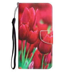 Xiaomi Redmi Note 12 5G / Xiaomi Poco X5 5G Θήκη Βιβλίο Colored Drawing Pattern Flip Phone Case Tulips