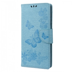 Xiaomi Redmi Note 12 5G / Xiaomi Poco X5 5G Θήκη Βιβλίο Μπλε Butterfly Embossed Horizontal Flip Phone Case Blue