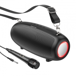 Borofone Σύστημα Karaoke Portable Bluetooth Speaker BP13 Dazzling with microphone black