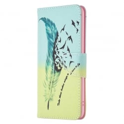 Xiaomi 13 Lite 5G Θήκη Βιβλίο Colored Drawing Pattern Phone Case Feather