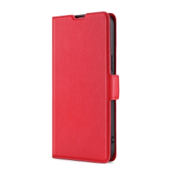 TCL 20R Θήκη Βιβλίο Κόκκινο Ultra-thin Voltage Side Buckle PU + TPU Phone Case Red
