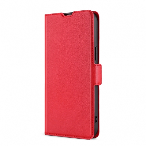 TCL 20R Θήκη Βιβλίο Κόκκινο Ultra-thin Voltage Side Buckle PU + TPU Phone Case Red
