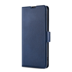 TCL 20R Θήκη Βιβλίο Μπλε Ultra-thin Voltage Side Buckle PU + TPU Phone Case Blue