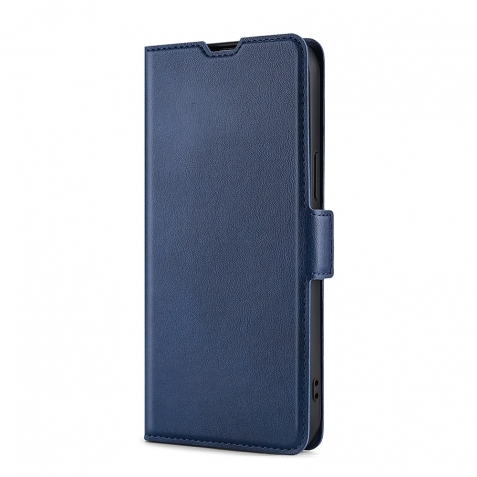 TCL 20R Θήκη Βιβλίο Μπλε Ultra-thin Voltage Side Buckle PU + TPU Phone Case Blue