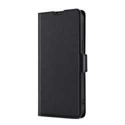 TCL 20R Θήκη Βιβλίο Μαύρο Ultra-thin Voltage Side Buckle PU + TPU Phone Case Black