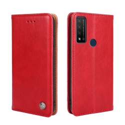 TCL 20R Θήκη Βιβλίο Κόκκινο Non-Magnetic Retro Texture Phone Case Red