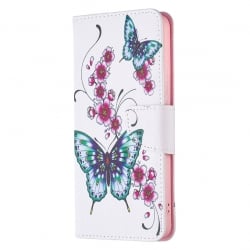 Xiaomi Redmi Note 11 Pro / Note 11 Pro 5G Θήκη Βιβλίο Colored Drawing Pattern Phone Case Peach Blossom Butterfly
