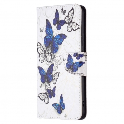 Xiaomi Redmi Note 11 Pro / Note 11 Pro 5G Θήκη Βιβλίο Colored Drawing Phone Case Blue Butterflies