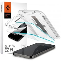 iPhone 14 Pro Max Spigen (x2.Pack) GLAS.tR EZ FIT Premium Tempered Glass Screen Protector (Sensor Protection) HD AGL05202