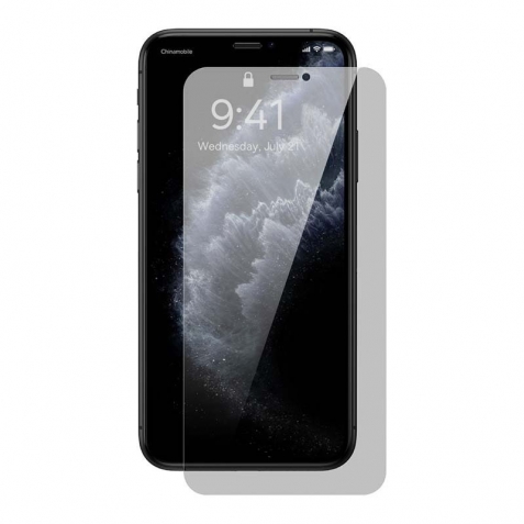 iPhone 11 Pro Max / XS Max Baseus Tempered Glass Privacy Anti Spy (privatization) with Speaker Cover + Positioner (SGBL061702)