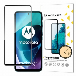 Motorola Moto G51 5G Προστατευτικό Τζαμάκι Μαύρο Wozinsky Full Glue Full Screen Tempered Glass Black