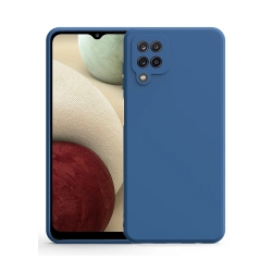 Samsung Galaxy A12 / M12 Θήκη Σιλικόνης Σκούρο Μπλε Matt TPU Silicone Case Dark Blue