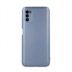 Samsung Galaxy A14 4G / A14 5G Θήκη Σιλικόνης Απαλό Μπλε Metallic Silicone Case Light Blue