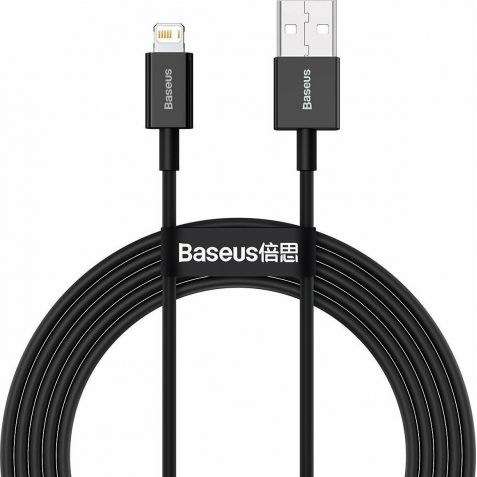 Baseus Superior Series USB to Lightning Cable Μαύρο 1m Fast Charging Data Cable 2,4A (CALYS-A01)