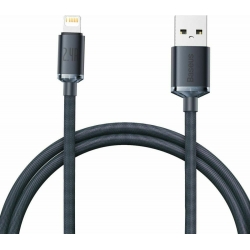 Baseus Crystal Shine Braided USB to Lightning Cable Μαύρο 1.2m Fast Charging Data Cable 2,4A (CAJY000001)