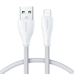 Joyroom S-UL012A11 Braided USB-A to Lightning Cable Λευκό 2.4A 1.2m
