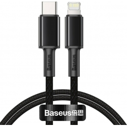 Baseus High Density Braided USB-C to Lightning Cable Fast Charging Power Delivery 20W Μαύρο 2m (CATLGD-A01)