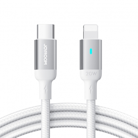Joyroom S-CL020A10 Braided USB-C to Lightning Cable 20W Λευκό 2m