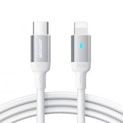 Joyroom S-CL020A10 Braided USB-C to Lightning Cable 20W Λευκό 1.2m