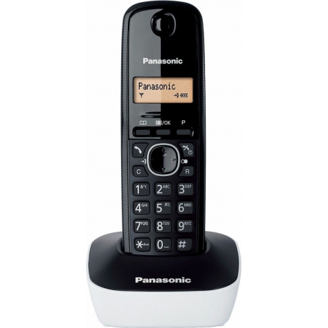 Panasonic KX-TG1611 Ασύρματο Τηλέφωνο Μαύρο - Λευκό