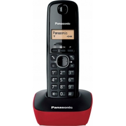 Panasonic KX-TG1611 Ασύρματο Τηλέφωνο Μαύρο - Κόκκινο