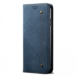 Samsung Galaxy A34 5G Θήκη Βιβλίο Μπλέ Denim Texture Casual Style Horizontal Flip Case with Holder Blue