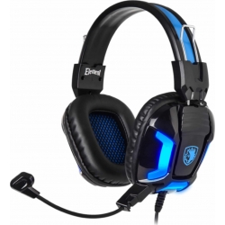 Sades Element Over Ear Gaming Headset με σύνδεση USB / 2x3.5mm Μπλε