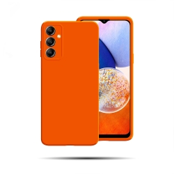 Samsung Galaxy A34 5G Θήκη Σιλικόνης Πορτοκαλί Soft Touch Silicone Rubber Soft Square Camera Orange