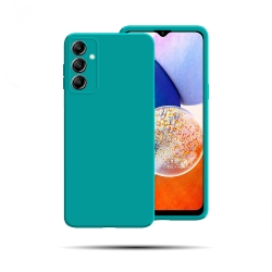 Samsung Galaxy A34 5G Θήκη Σιλικόνης Τιρκουάζ Soft Touch Silicone Rubber Soft Square Camera Turquoise