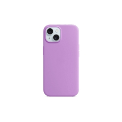 iPhone 15 Θήκη Σιλικόνης Μωβ Soft Touch Silicone Rubber Soft Purple
