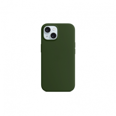 iPhone 15 Θήκη Σιλικόνης Πράσινη Soft Touch Silicone Rubber Soft Green