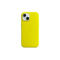 iPhone 15 Θήκη Σιλικόνης Κίτρινη Soft Touch Silicone Rubber Soft Yellow
