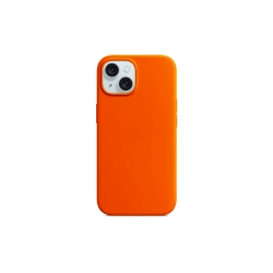 iPhone 15 Θήκη Σιλικόνης Πορτοκαλί Soft Touch Silicone Rubber Soft Orange