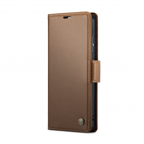 Xiaomi Redmi Note 12 Pro 5G / Xiaomi Poco X5 Pro 5G Θήκη Βιβλίο Καφέ CaseMe 023 Litchi Texture Phone Case Brown